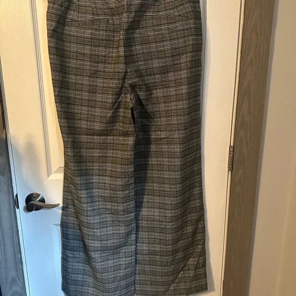 LOFT Black and White Plaid Trousers - Picture 2 of 3